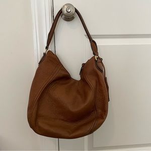 Jcrew Leather Tan Peyton Hobo Bag